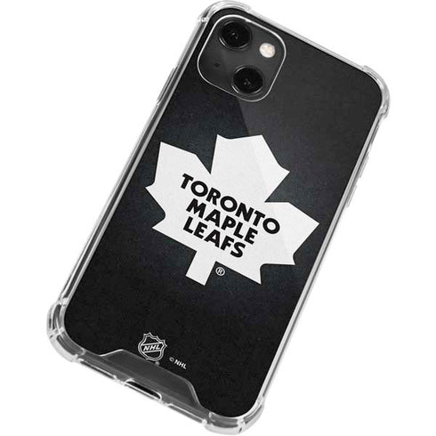 NHL Toronto Maple Leafs Black Background iPhone 14 Plus Clear Case