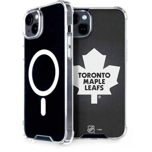 NHL Toronto Maple Leafs Black Background iPhone 15 Plus MagSafe Case
