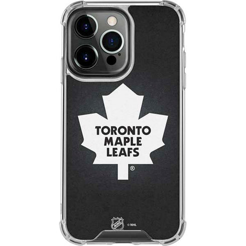 NHL Toronto Maple Leafs Black Background iPhone 15 Pro Clear Case
