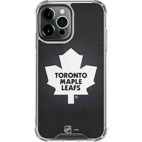 NHL Toronto Maple Leafs Black Background iPhone 14 Pro Max Clear Case