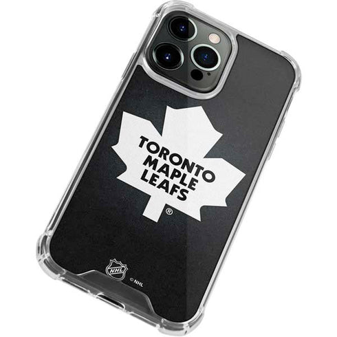 NHL Toronto Maple Leafs Black Background iPhone 15 Pro Max Clear Case