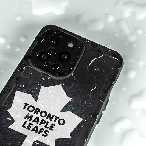 NHL Toronto Maple Leafs Black Background iPhone 14 Pro Waterproof Case