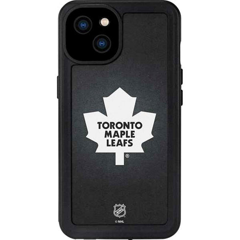 NHL Toronto Maple Leafs Black Background iPhone 15 Plus Waterproof Case
