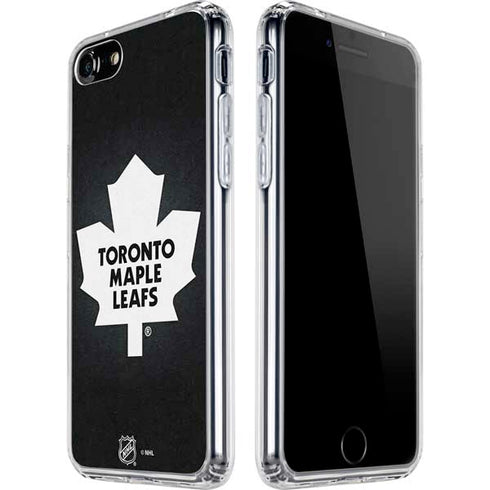 NHL Toronto Maple Leafs Black Background iPhone SE (2nd & 3rd Gen) Clear Case