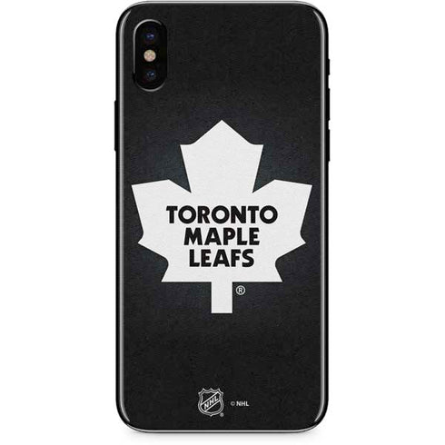 NHL Toronto Maple Leafs Black Background iPhone X Skin