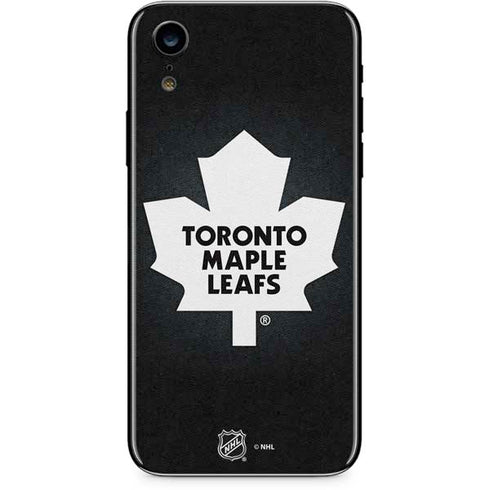 NHL Toronto Maple Leafs Black Background iPhone XR Skin