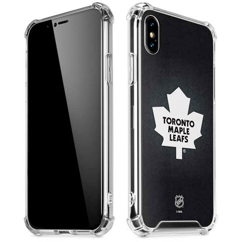 NHL Toronto Maple Leafs Black Background iPhone XS Max Clear Case