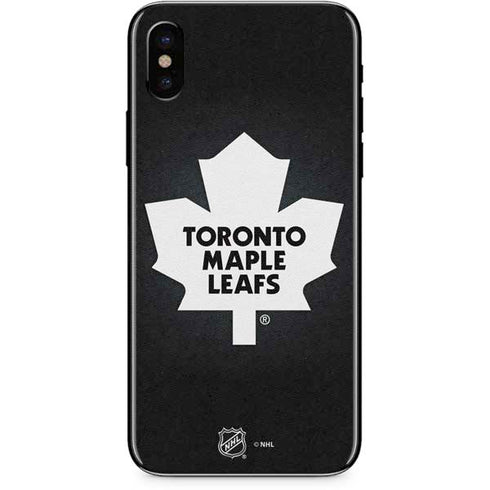 NHL Toronto Maple Leafs Black Background iPhone XS Skin
