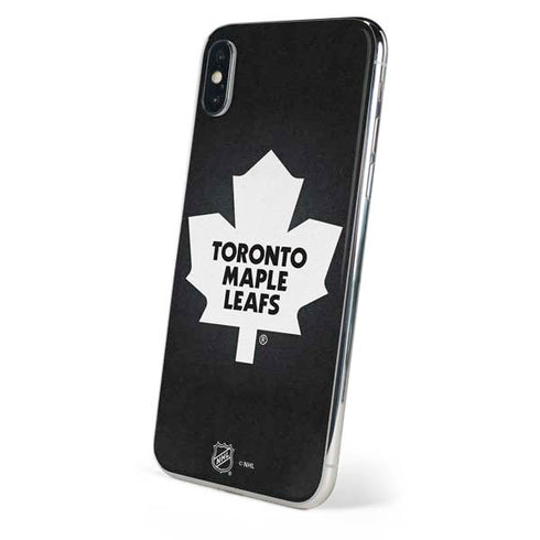 NHL Toronto Maple Leafs Black Background iPhone XS Skin
