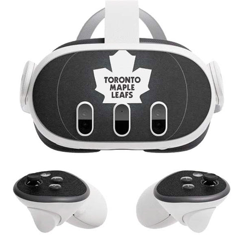 NHL Toronto Maple Leafs Black Background Meta Quest 3 Skin