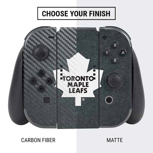 NHL Toronto Maple Leafs Black Background Nintendo Switch Bundle Skin
