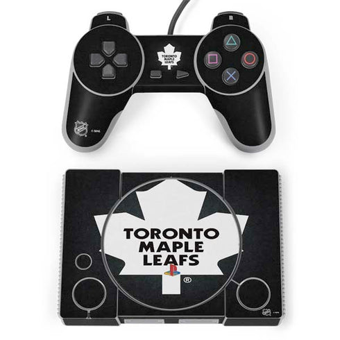 NHL Toronto Maple Leafs Black Background PlayStation Classic Bundle Skin
