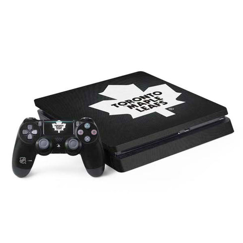 NHL Toronto Maple Leafs Black Background PS4 Slim Bundle Skin