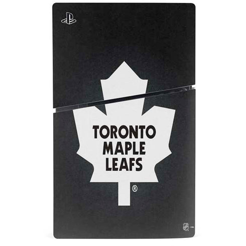 NHL Toronto Maple Leafs Black Background PS5 Slim Disk Bundle Skin