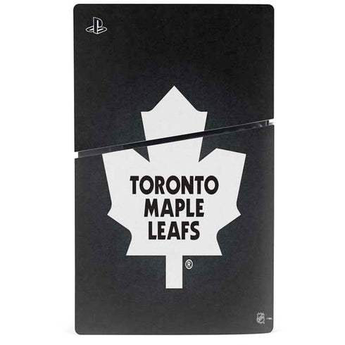 NHL Toronto Maple Leafs Black Background PS5 Slim Disk Console Skin