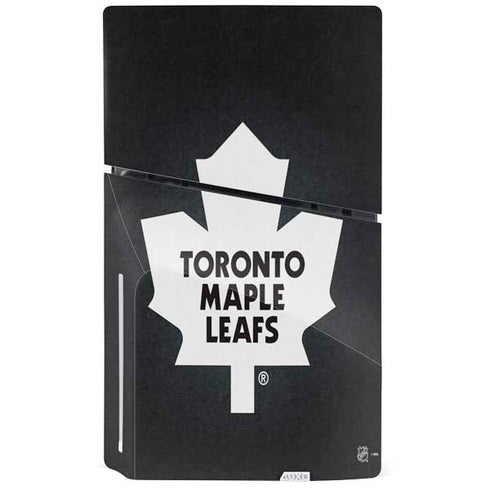NHL Toronto Maple Leafs Black Background PS5 Slim Disk Console Skin