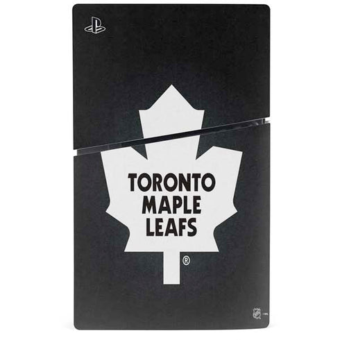 NHL Toronto Maple Leafs Black Background PS5 Slim Digital Edition Console Skin