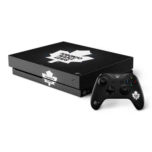 NHL Toronto Maple Leafs Black Background Xbox One X Bundle Skin