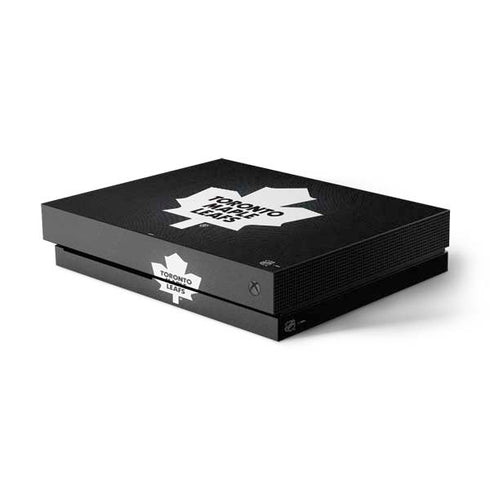 NHL Toronto Maple Leafs Black Background Xbox One X Console Skin