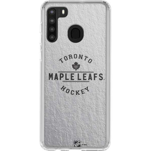 NHL Toronto Maple Leafs Black Text Galaxy A21 Clear Case