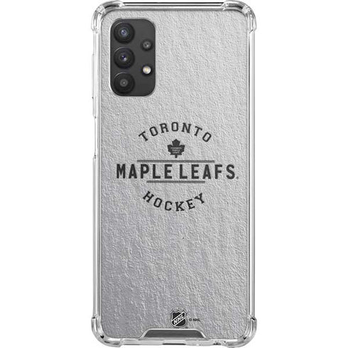 NHL Toronto Maple Leafs Black Text Galaxy A32 5G Clear Case