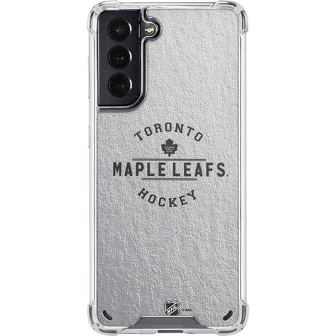 NHL Toronto Maple Leafs Black Text Galaxy S21 5G Clear Case