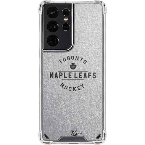 NHL Toronto Maple Leafs Black Text Galaxy S21 Ultra 5G Clear Case