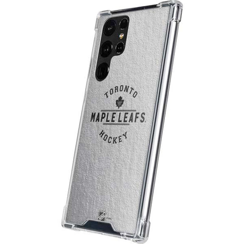 NHL Toronto Maple Leafs Black Text Galaxy S22 Ultra Clear Case