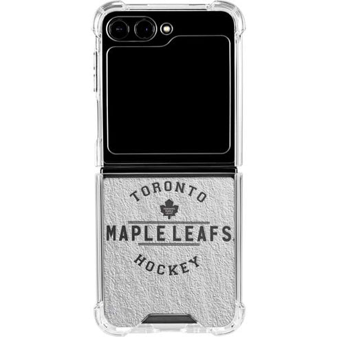 NHL Toronto Maple Leafs Black Text Galaxy Z Flip5 5G Clear Case