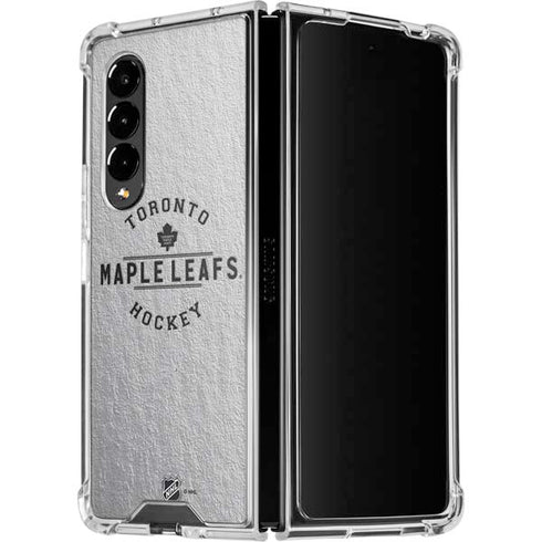 NHL Toronto Maple Leafs Black Text Galaxy Z Fold4 5G Clear Case