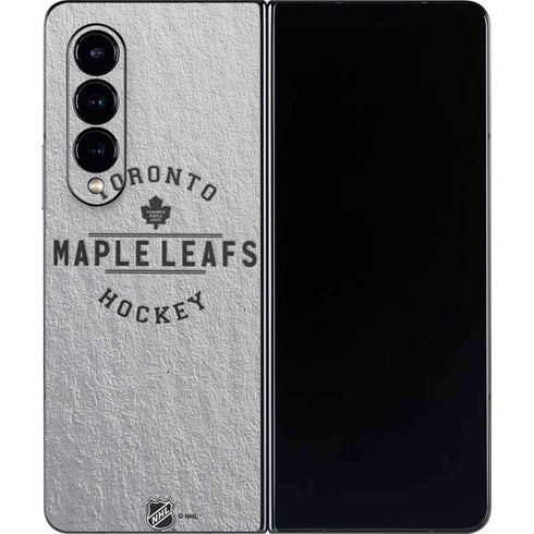 NHL Toronto Maple Leafs Black Text Galaxy Z Fold4 5G Skin