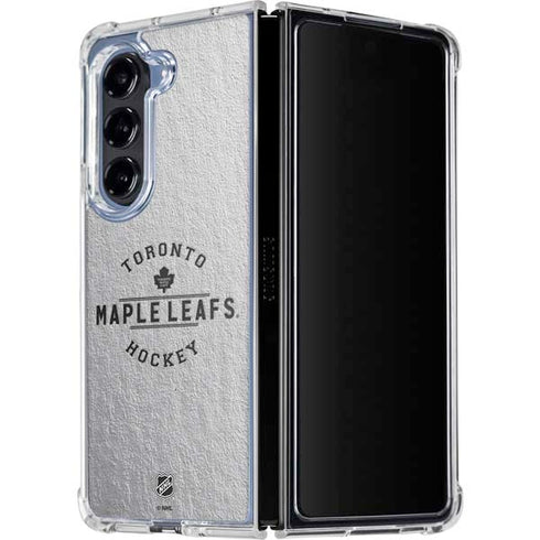 NHL Toronto Maple Leafs Black Text Galaxy Z Fold5 5G Clear Case