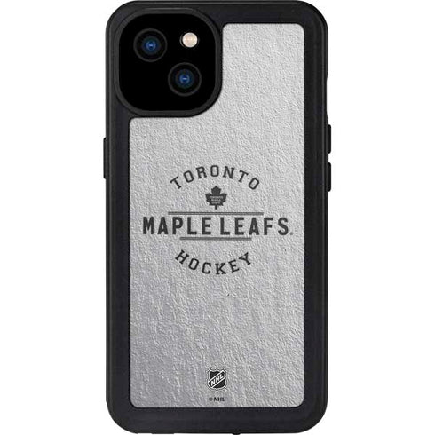 NHL Toronto Maple Leafs Black Text iPhone 15 Plus Waterproof Case