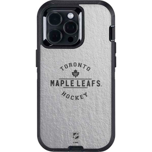NHL Toronto Maple Leafs Black Text Otterbox Defender iPhone Skin