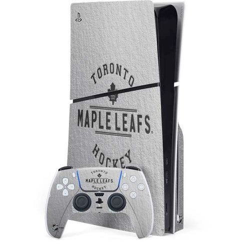 NHL Toronto Maple Leafs Black Text PS5 Slim Disk Bundle Skin