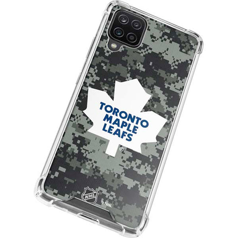 NHL Toronto Maple Leafs Camo Galaxy A12 Clear Case