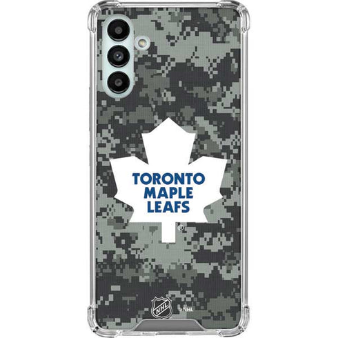 NHL Toronto Maple Leafs Camo Galaxy A13 5G Clear Case