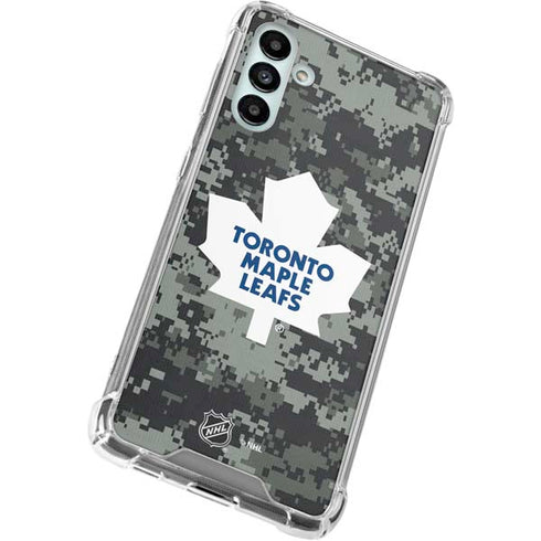 NHL Toronto Maple Leafs Camo Galaxy A13 5G Clear Case