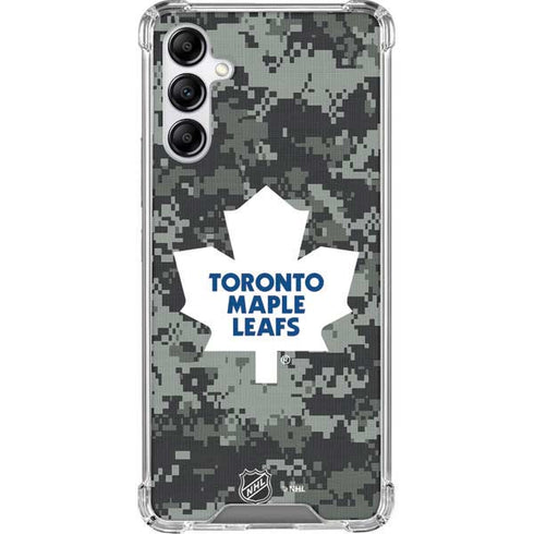 NHL Toronto Maple Leafs Camo Galaxy A14 5G Clear Case