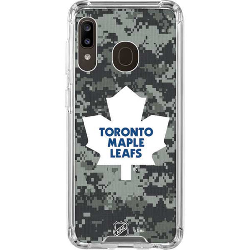 NHL Toronto Maple Leafs Camo Galaxy A30 Clear Case