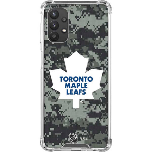 NHL Toronto Maple Leafs Camo Galaxy A32 5G Clear Case