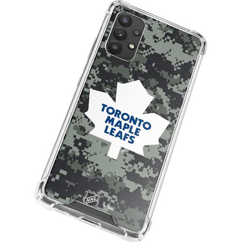 NHL Toronto Maple Leafs Camo Galaxy A32 5G Clear Case