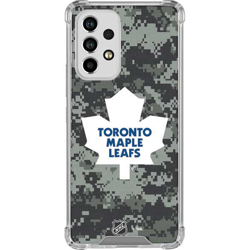 NHL Toronto Maple Leafs Camo Galaxy A53 5G Clear Case