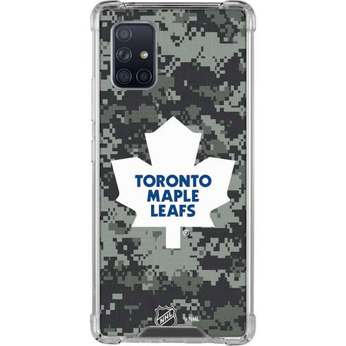 NHL Toronto Maple Leafs Camo Galaxy A71 5G Clear Case