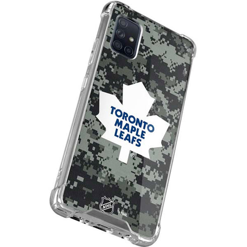 NHL Toronto Maple Leafs Camo Galaxy A71 5G Clear Case