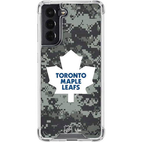 NHL Toronto Maple Leafs Camo Galaxy S21 5G Clear Case