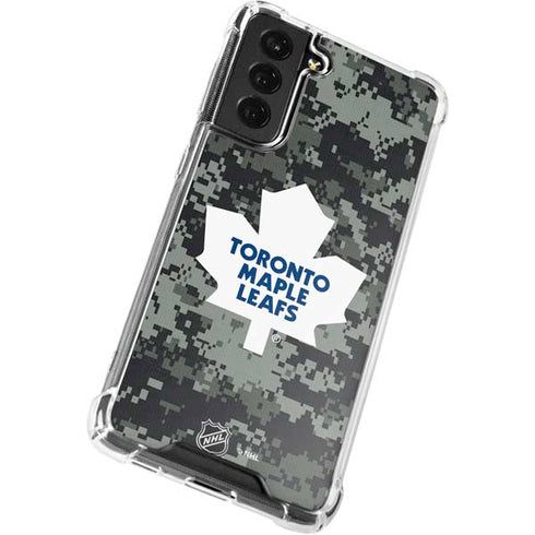 NHL Toronto Maple Leafs Camo Galaxy S21 FE Clear Case