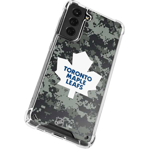NHL Toronto Maple Leafs Camo Galaxy S21 Plus 5G Clear Case