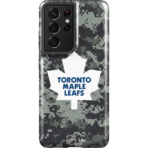 NHL Toronto Maple Leafs Camo Galaxy S21 Ultra 5G Pro Case
