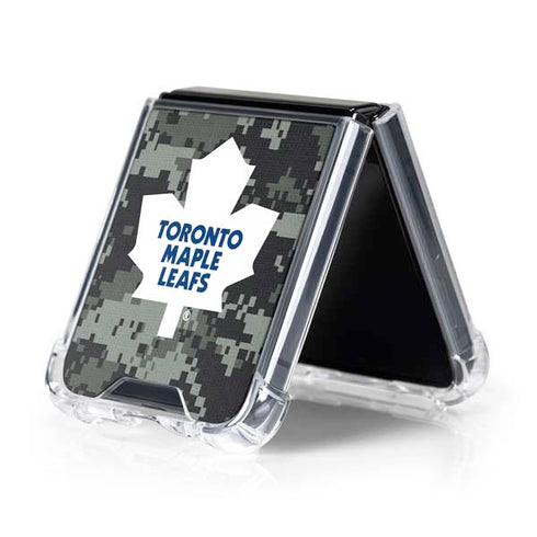 NHL Toronto Maple Leafs Camo Galaxy Z Flip5 5G Clear Case